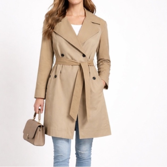 Free Assembly Jackets & Blazers - Classic Belted Trench Coat | Timeless Neutral | Work to Weekend | Tan | Sz XL